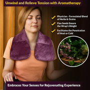 Kozi Décolleté Neck Wrap, Warm & Cold Herbal Neck Wrap for Muscle Pain
